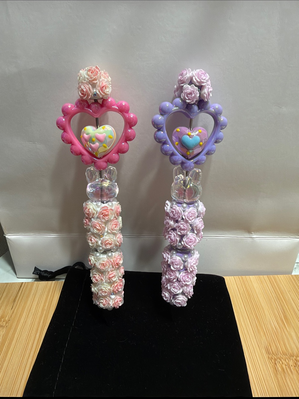 Heart Flower Wand - Pink or Lavender Pens